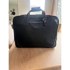 TUMI Classic Travel Weekender Carry On Black Nylon Leather Trim - 48724D
